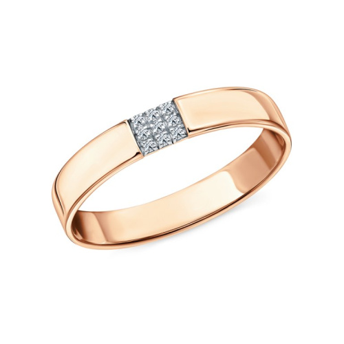 Золотое кольцо с бриллиантами природными