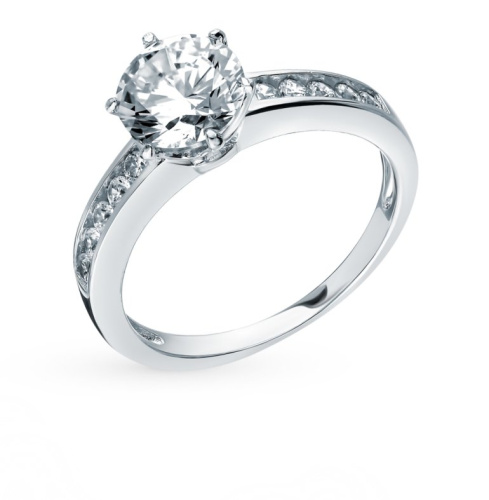 Серебряное кольцо с фианитами