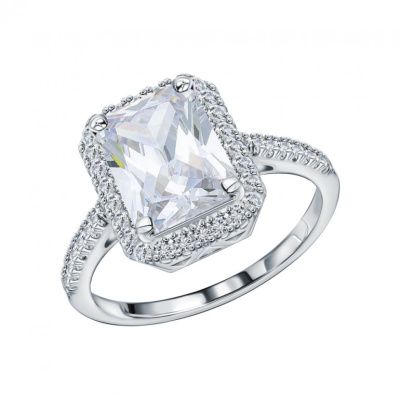 Серебряное кольцо с фианитами