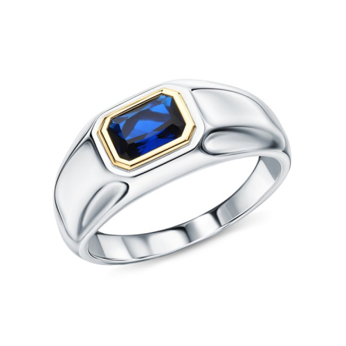 Серебряное кольцо с синтетической шпинелью