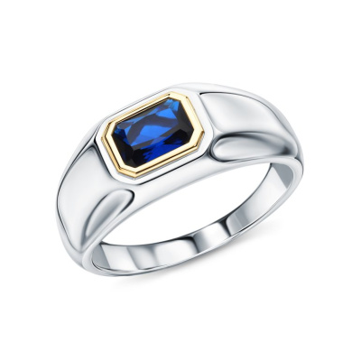 Серебряное кольцо с синтетической шпинелью