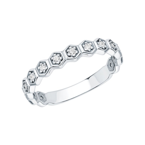 Серебряное кольцо с фианитами