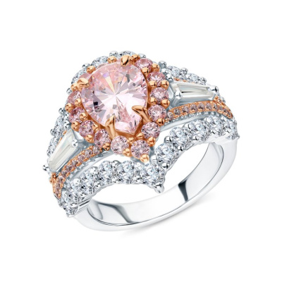 Серебряное кольцо с фианитами