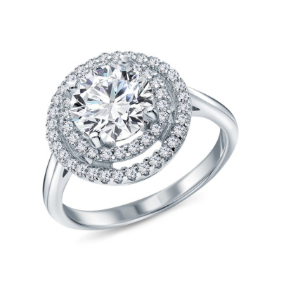 Серебряное кольцо с фианитами