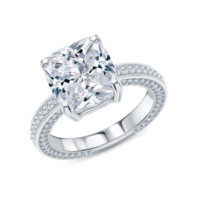 Серебряное кольцо с фианитами