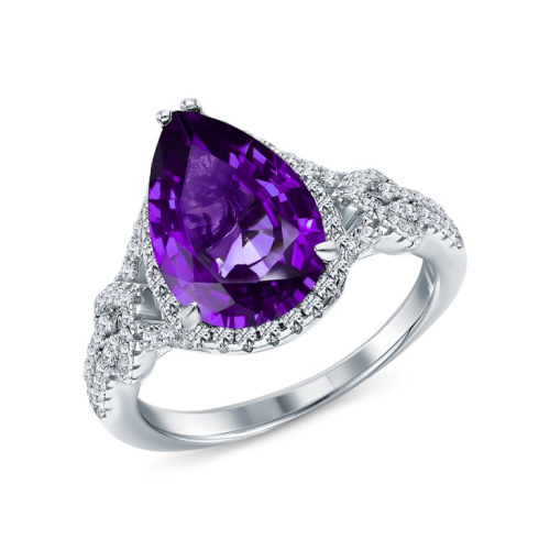 Серебряное кольцо с фианитами