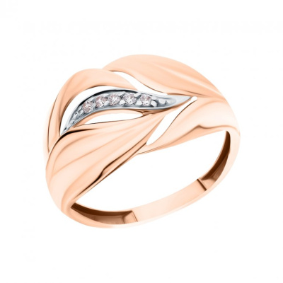 Золотое кольцо с фианитами