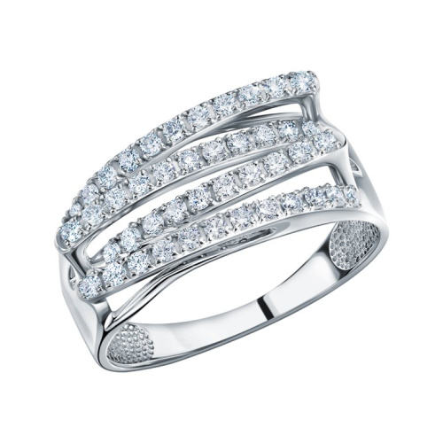 Золотое кольцо с бриллиантами природными