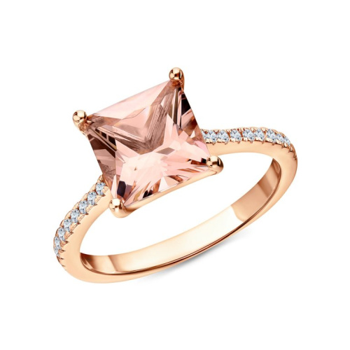 Серебряное кольцо с фианитами и алпанитом