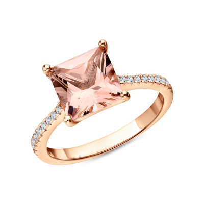 Серебряное кольцо с фианитами и алпанитом