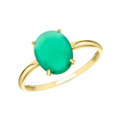 Золотое кольцо с агатами природными