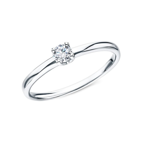 Золотое кольцо с бриллиантами природными