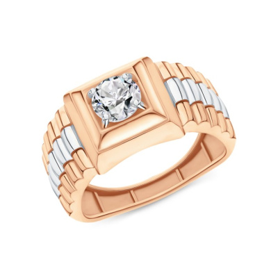 Золотое кольцо с фианитами