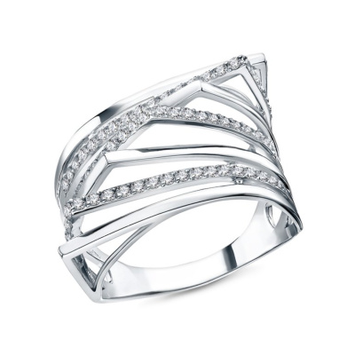 Золотое кольцо с фианитами