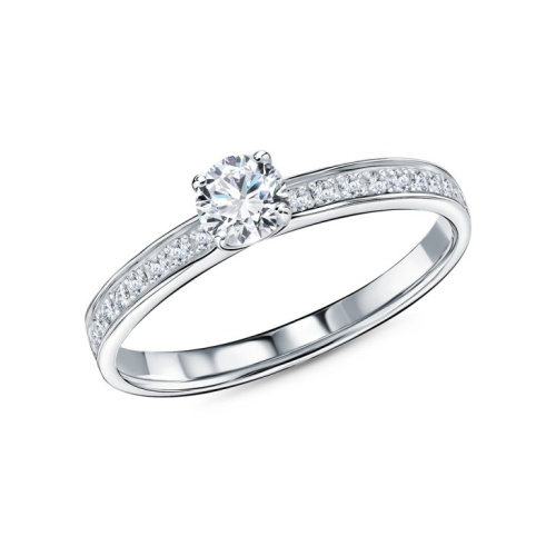 Золотое кольцо с бриллиантами выращенными