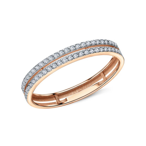 Золотое кольцо с бриллиантами природными