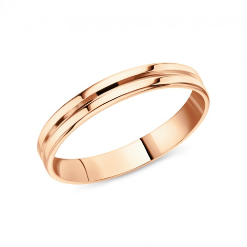 Золотое обручальное кольцо