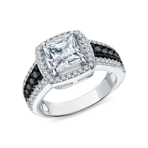 Серебряное кольцо с фианитами