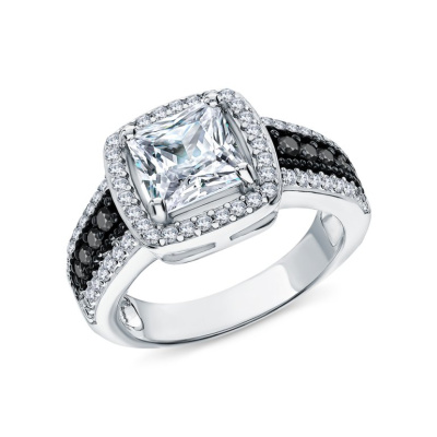 Серебряное кольцо с фианитами