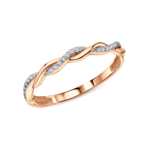 Золотое кольцо с бриллиантами природными