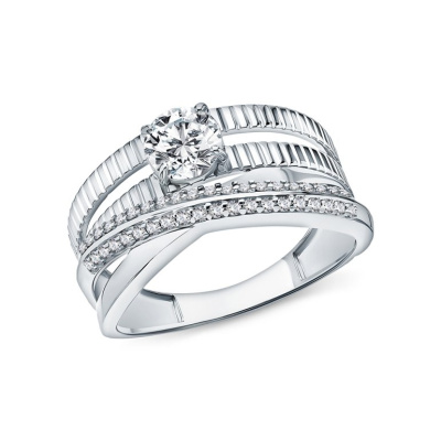 Серебряное кольцо с фианитами