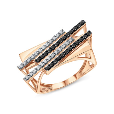 Золотое кольцо с фианитами