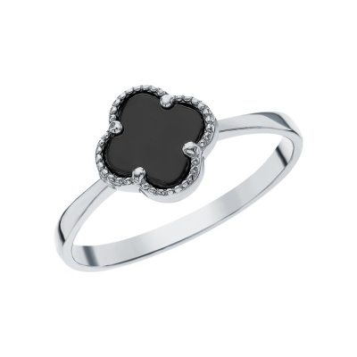 Серебряное кольцо с фианитами