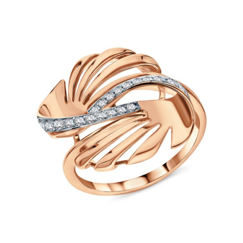 Золотое кольцо с фианитами