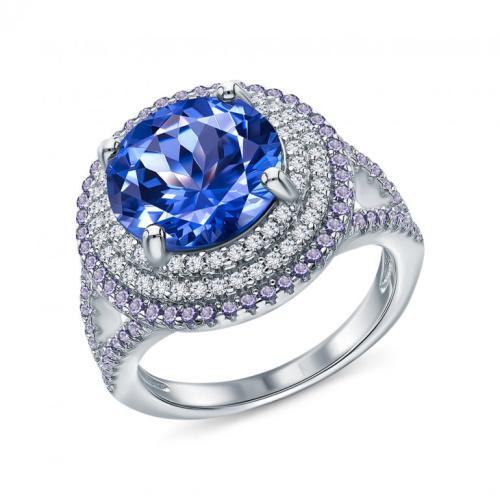 Серебряное кольцо с фианитами