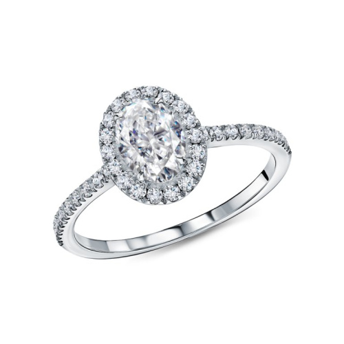 Золотое кольцо с бриллиантами выращенными