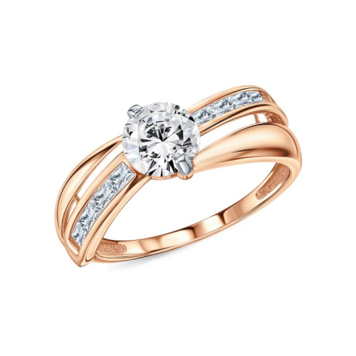 Золотое кольцо с фианитами