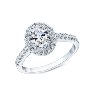 Золотое кольцо с бриллиантами выращенными