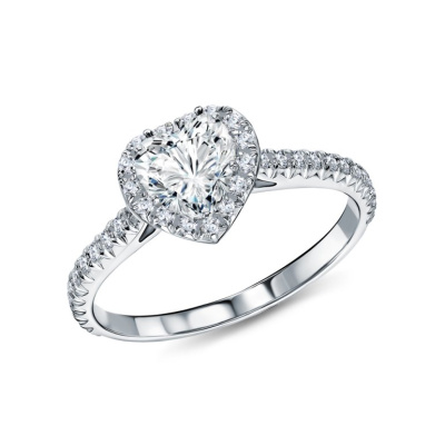 Золотое кольцо с бриллиантами выращенными