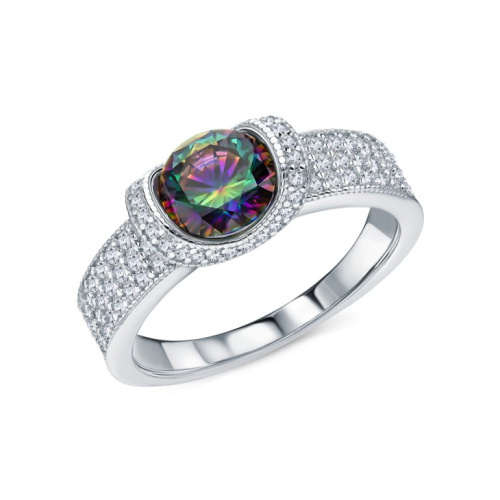 Серебряное кольцо с фианитами