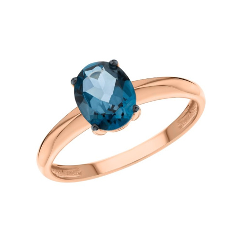 Золотое кольцо с топазом природным