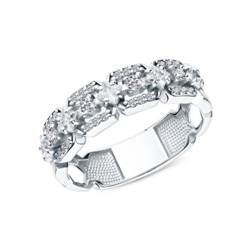 Серебряное кольцо с фианитами