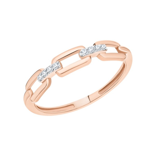 Золотое кольцо с фианитами