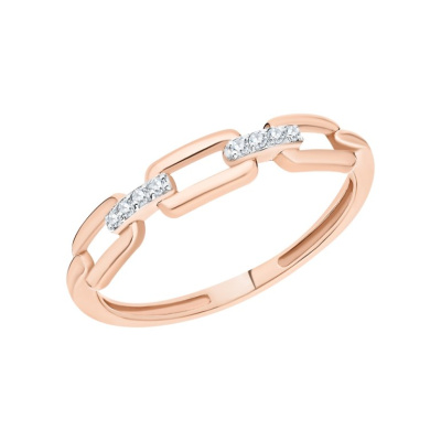 Золотое кольцо с фианитами