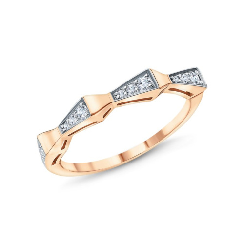 Золотое кольцо с фианитами