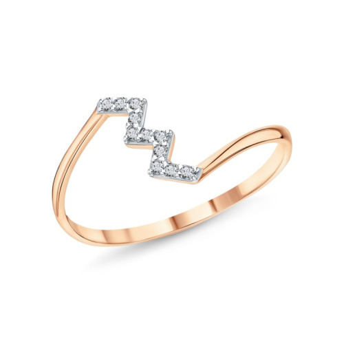 Золотое кольцо с фианитами