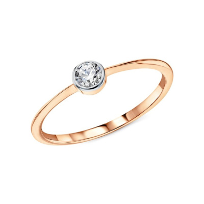 Золотое кольцо с фианитом