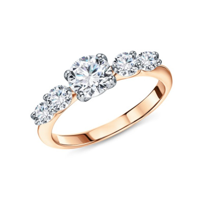 Серебряное кольцо с фианитами