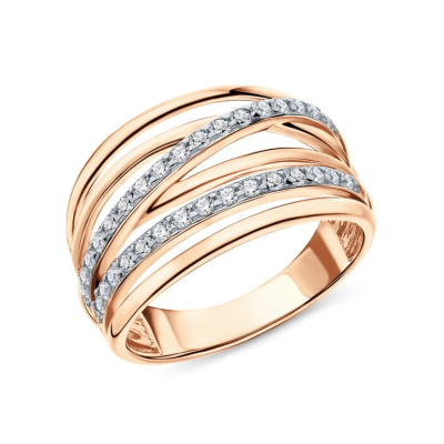 Серебряное кольцо с фианитами