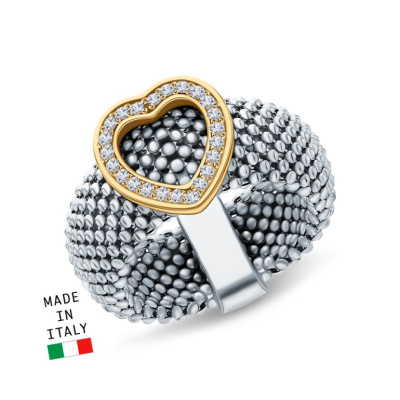 Серебряное кольцо с фианитами