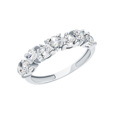 Серебряное кольцо с фианитами