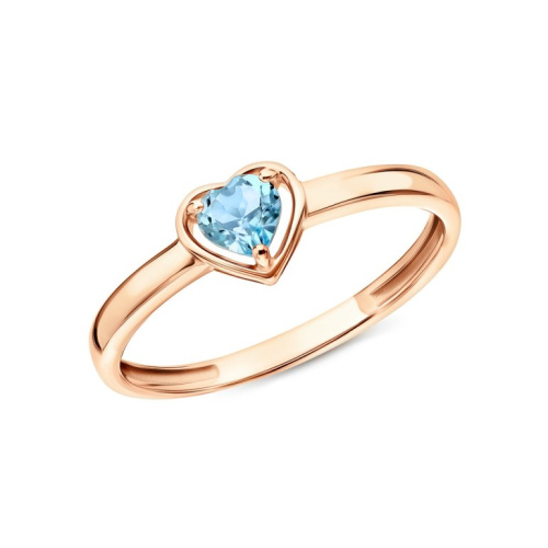 Золотое кольцо с топазом природным