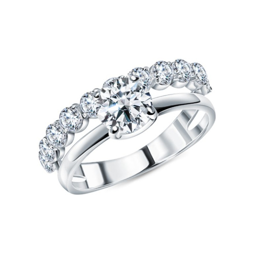 Золотое кольцо с фианитами