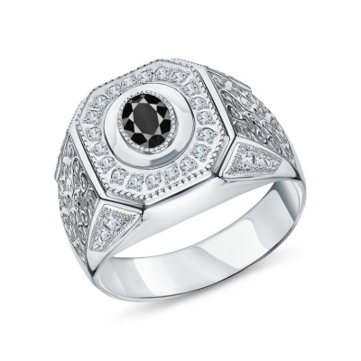 Серебряное кольцо с фианитами