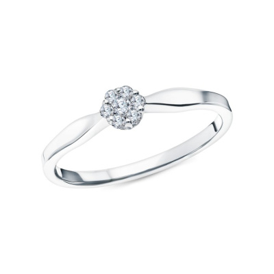 Золотое кольцо с бриллиантами природными