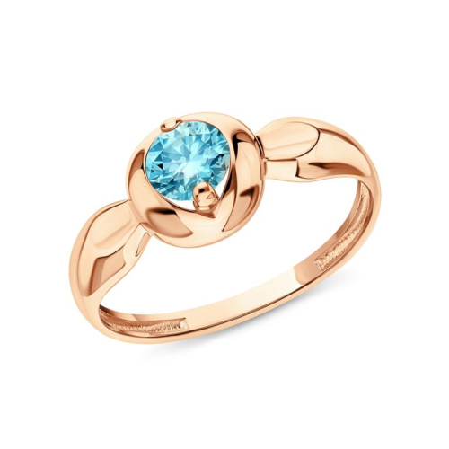 Золотое кольцо с топазом природным